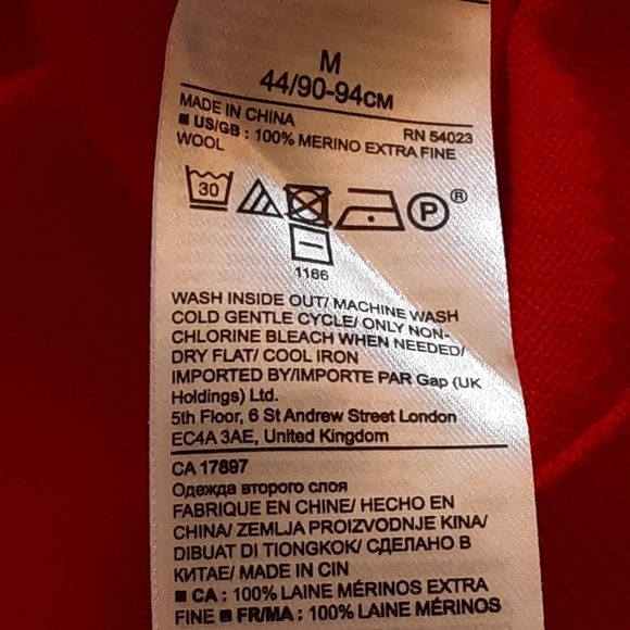 Banana Republic Merino Double Cuff Crew Neck Pullover Size Medium - Picture 7 of 10